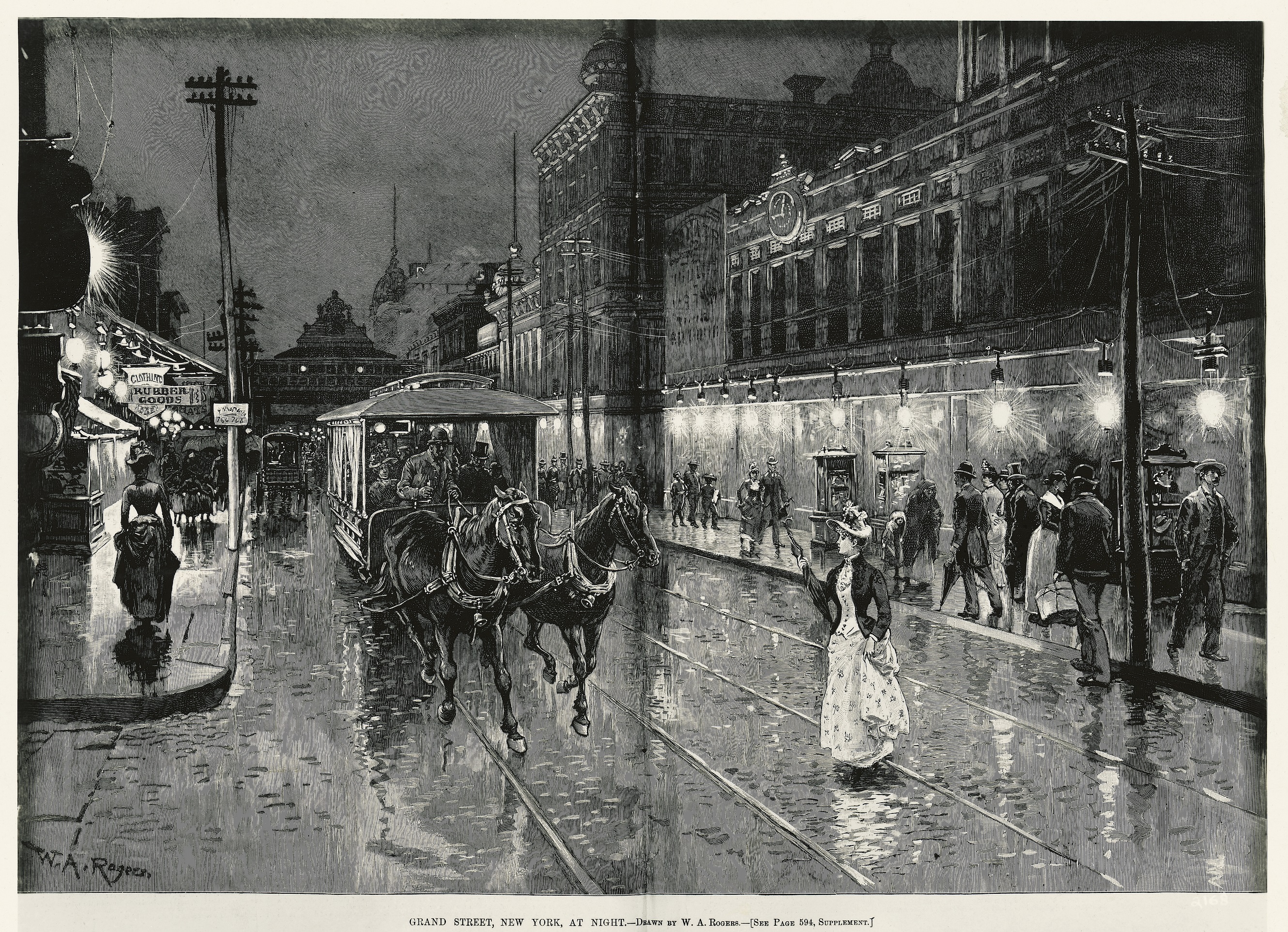 Régi New York-i utcakép (forrás: DeAgostini/Getty Images)