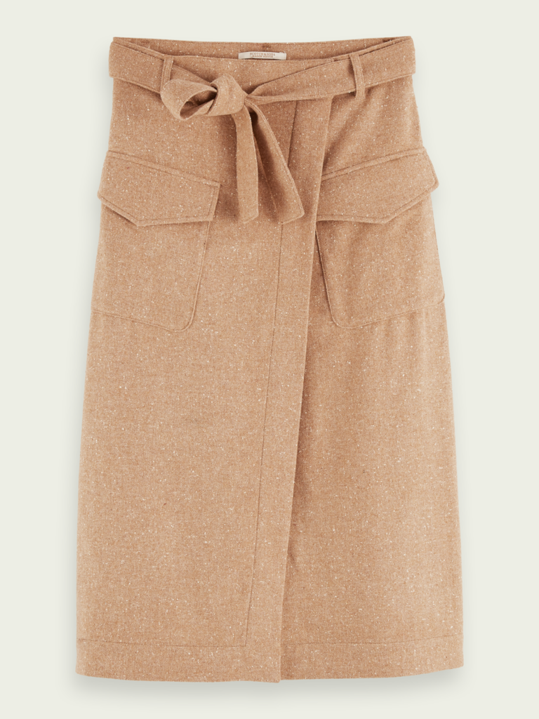 Scotch & Soda gyapjú átlapolós szoknya