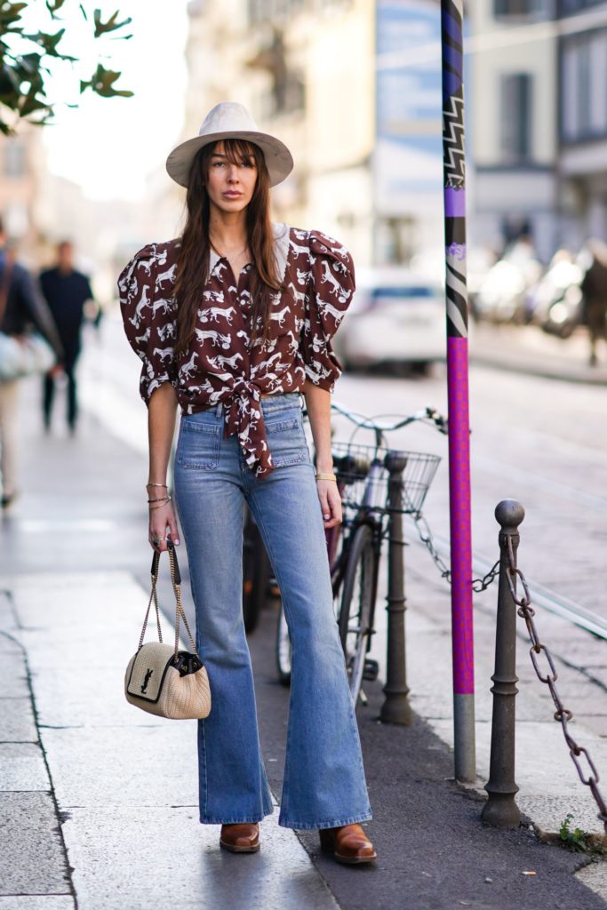 Puffos ujjú felső, bootcut farmer - szuper szett 2021-re.