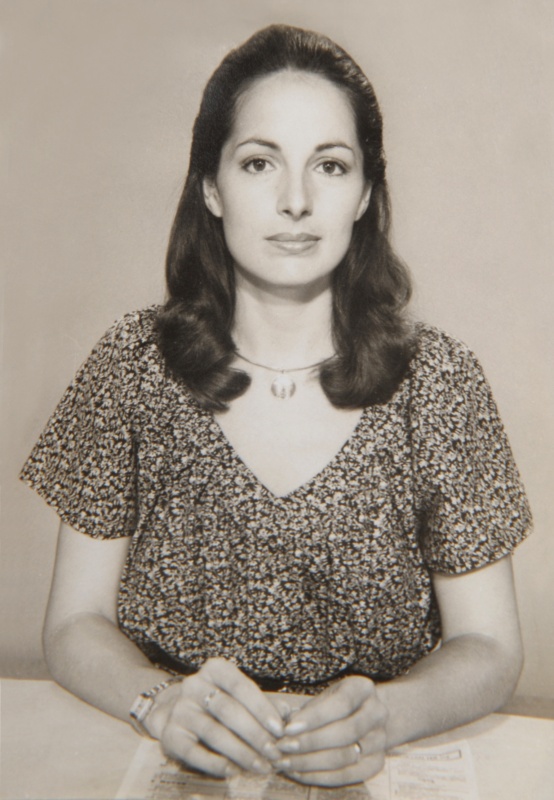 Régi felvétel Endrei Juditról, még kezdő tévésként