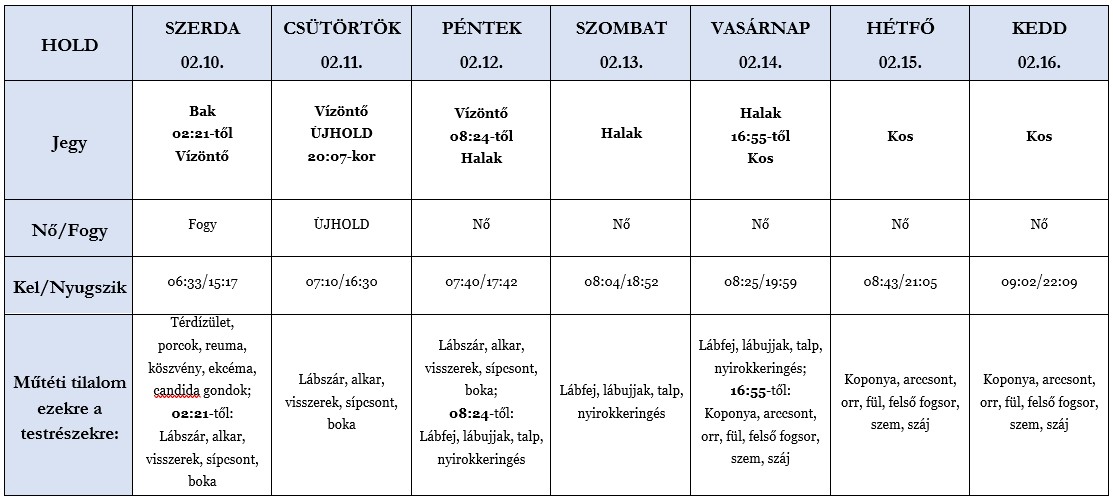 Heti holdhoroszkóp 2021. 2. 10.