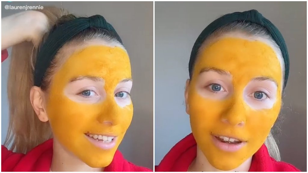 Besárgult az arca a ház készítésű arcmaszktól