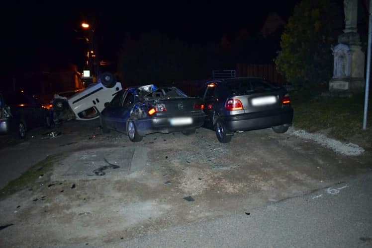 Az eset végén a baleset okozója kórházba került (Fotó: GYMS MRFK Bűnmegelőzési és Balesetmegelőzési Portál)