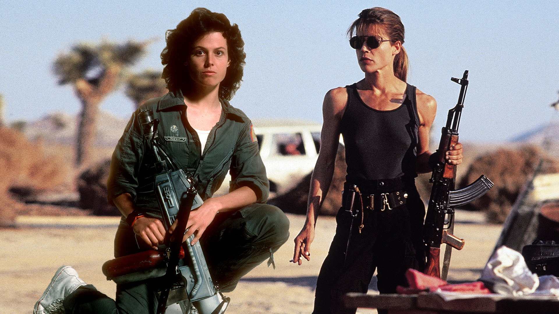 Sigourney Weaver és Linda Hamilton