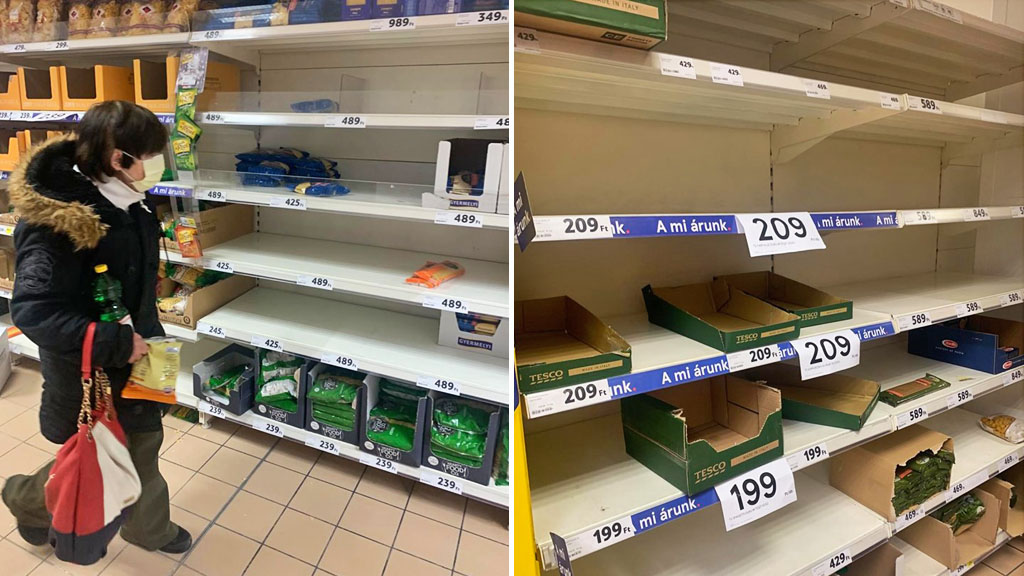 Pánik és fosztogatás a szupermarketekben