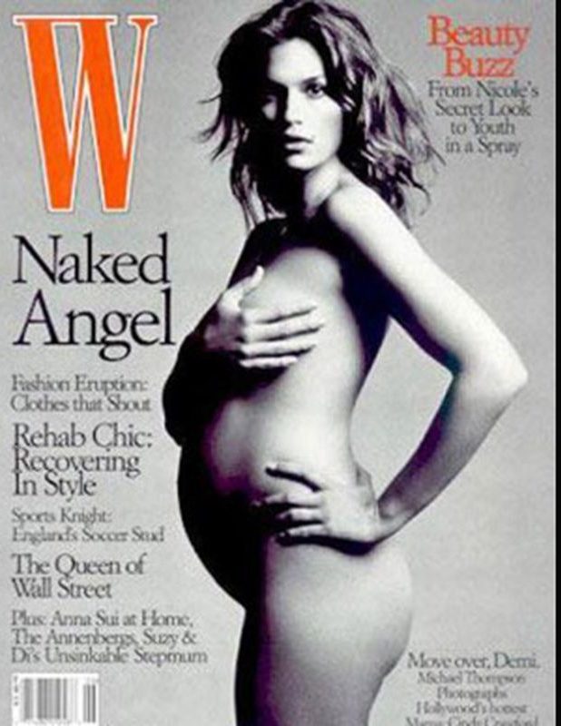 A várandós Cindy Crawford szintén megmutatta a meztelen igazságot