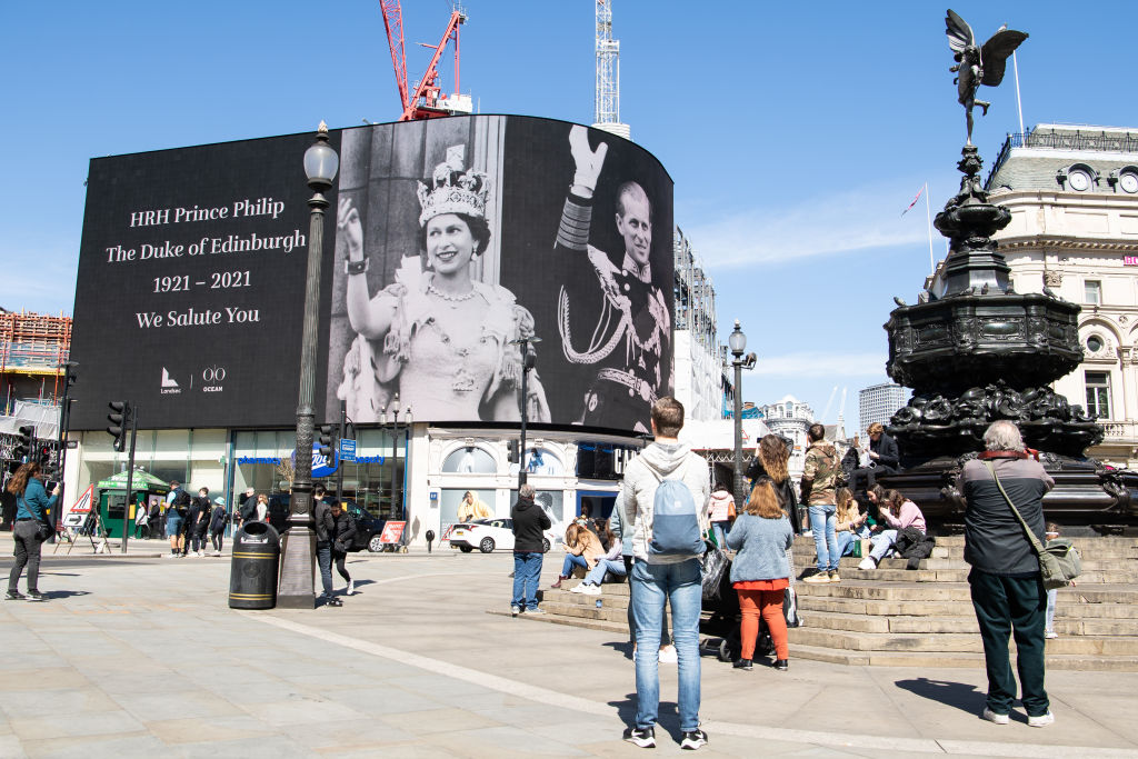 London Fülöp herceg temetése idején