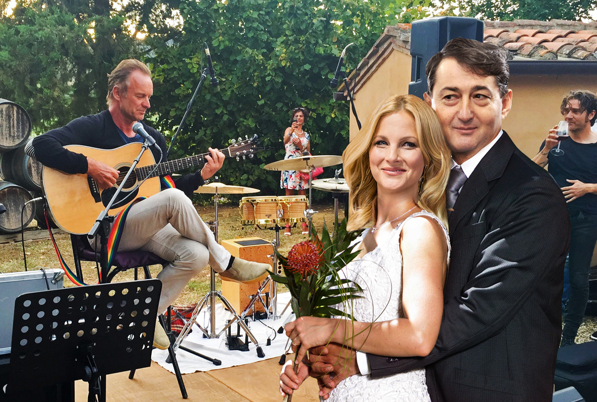 Sting zenél az esküvőn (Fotó: nlc illusztráció)