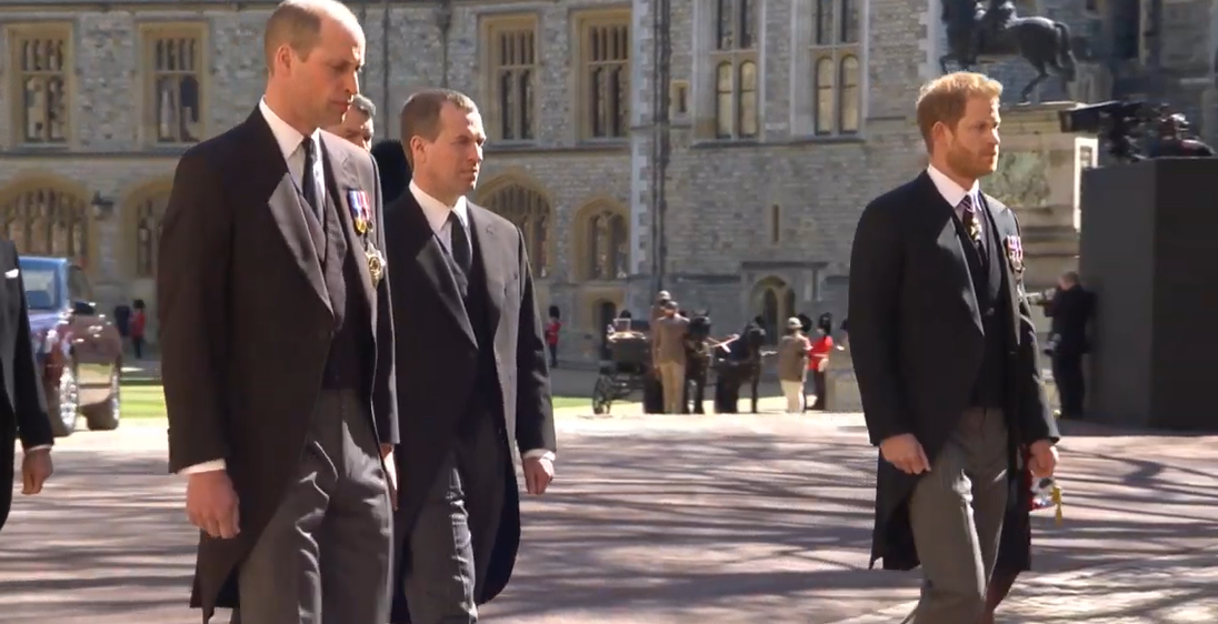 Vilmos herceg és Harry herceg Fülöp herceg temetésén
