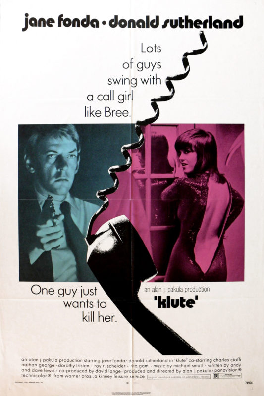 A Klute plakátja (Fotó: WARNER BROS / Collection Christophel / Collection ChristopheL via AFP)