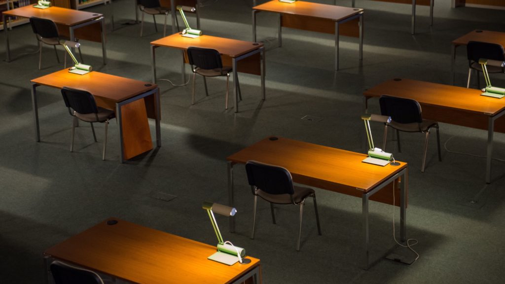 Az Országos Széchényi Könyvtár törzsgyűjteményi általános olvasóterme. 