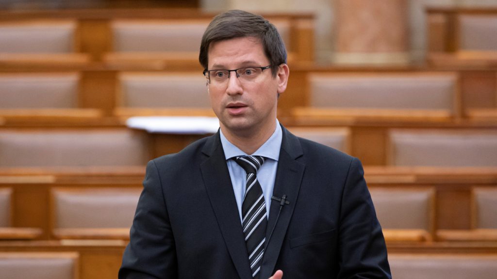 Gulyás Gergely, a Miniszterelnökséget vezető miniszter 