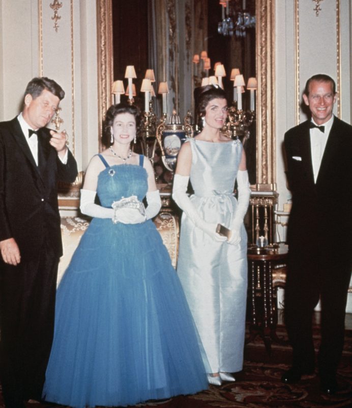 II. Erzsébet, Fülöp herceg, John F. Kennedy és Jackie Kennedy
