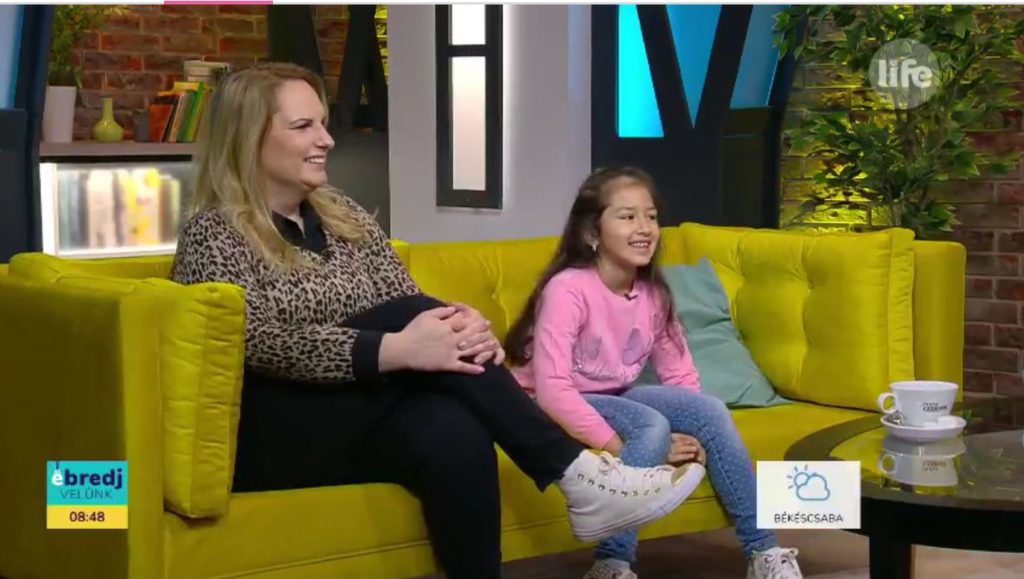Kunovics Katinka és kislánya, Katika az Ébredj velünk! vendégei voltak