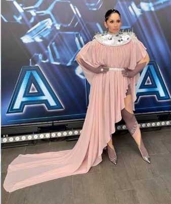 Radics Gigi egyik fellépőruhája a Dal 2021-ben