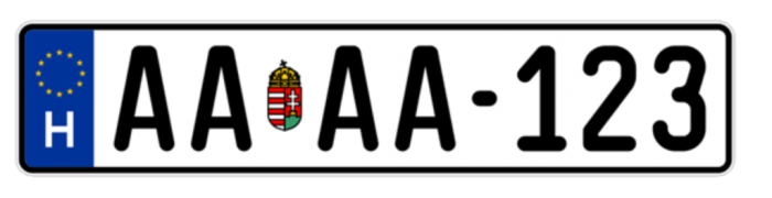 Ilyen lehet az új magyar rendszám (fotó: vezess.hu)