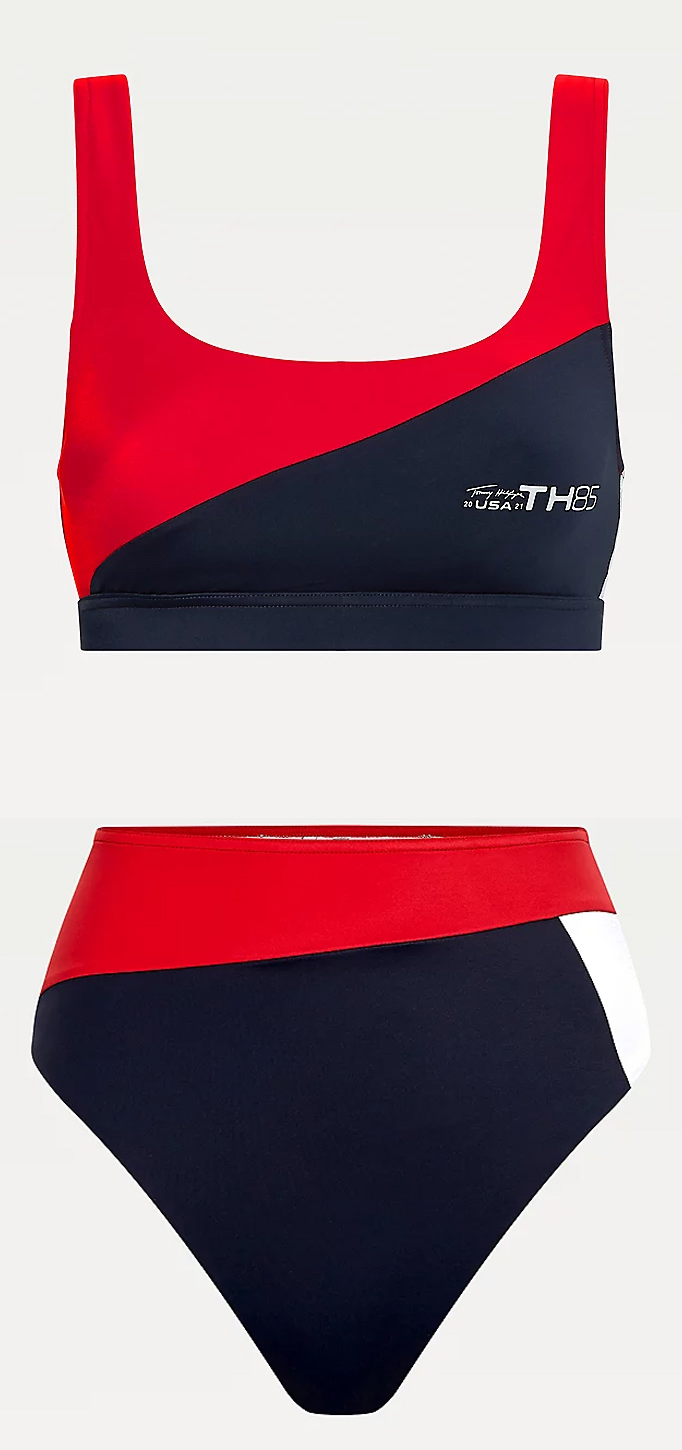 Tommy Hilfiger magas derekú alsóval kombinált bikini