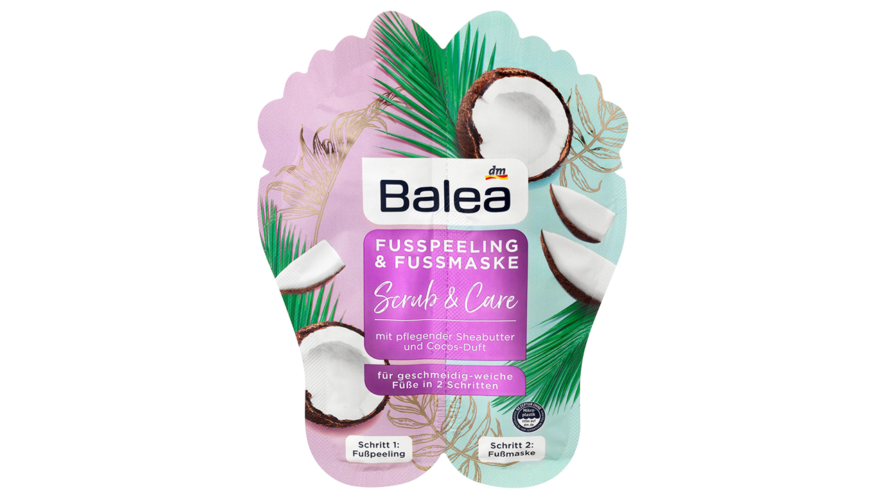 Balea Lábradír és lábmaszk sheavajjal és kókuszolajjal, kókuszillattal