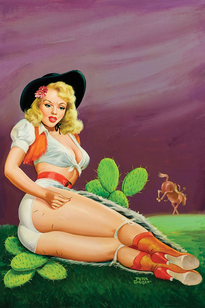 Pin up girl egy 1951-es illusztráción