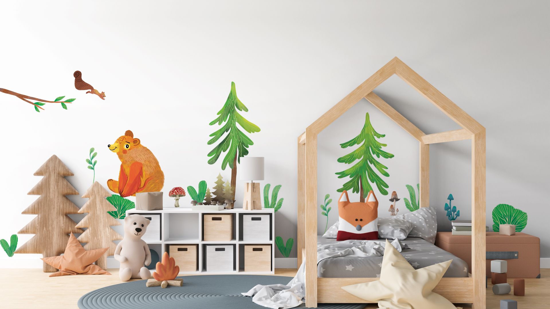 Akvarell festmények a falmatricákon