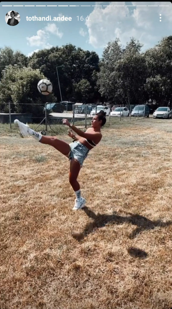 Tóth Andi dekázással hangol a foci-eb meccseire