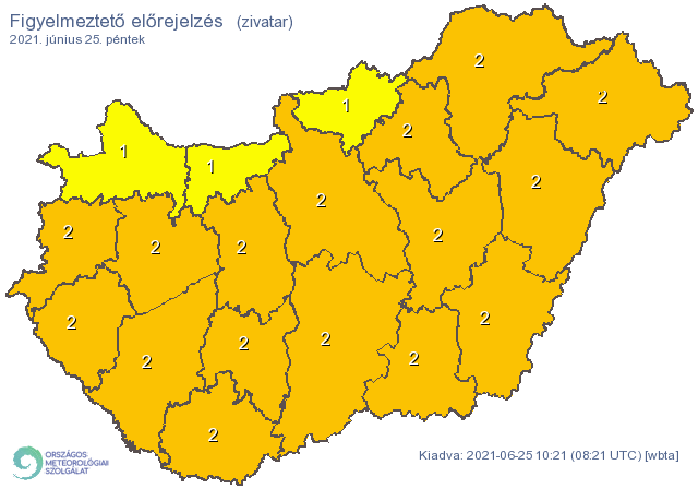 Viharos széllel, jégesővel, zivatarokkal érkezik a lehűlés