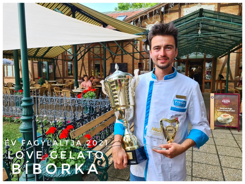 Fehér Gergő, az év fagyija díjazottja