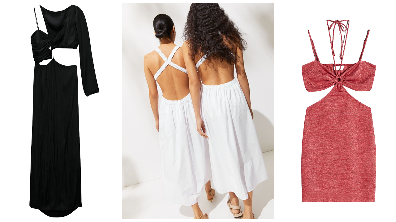 Cut out ruhák: Zara, H&M, Bershka