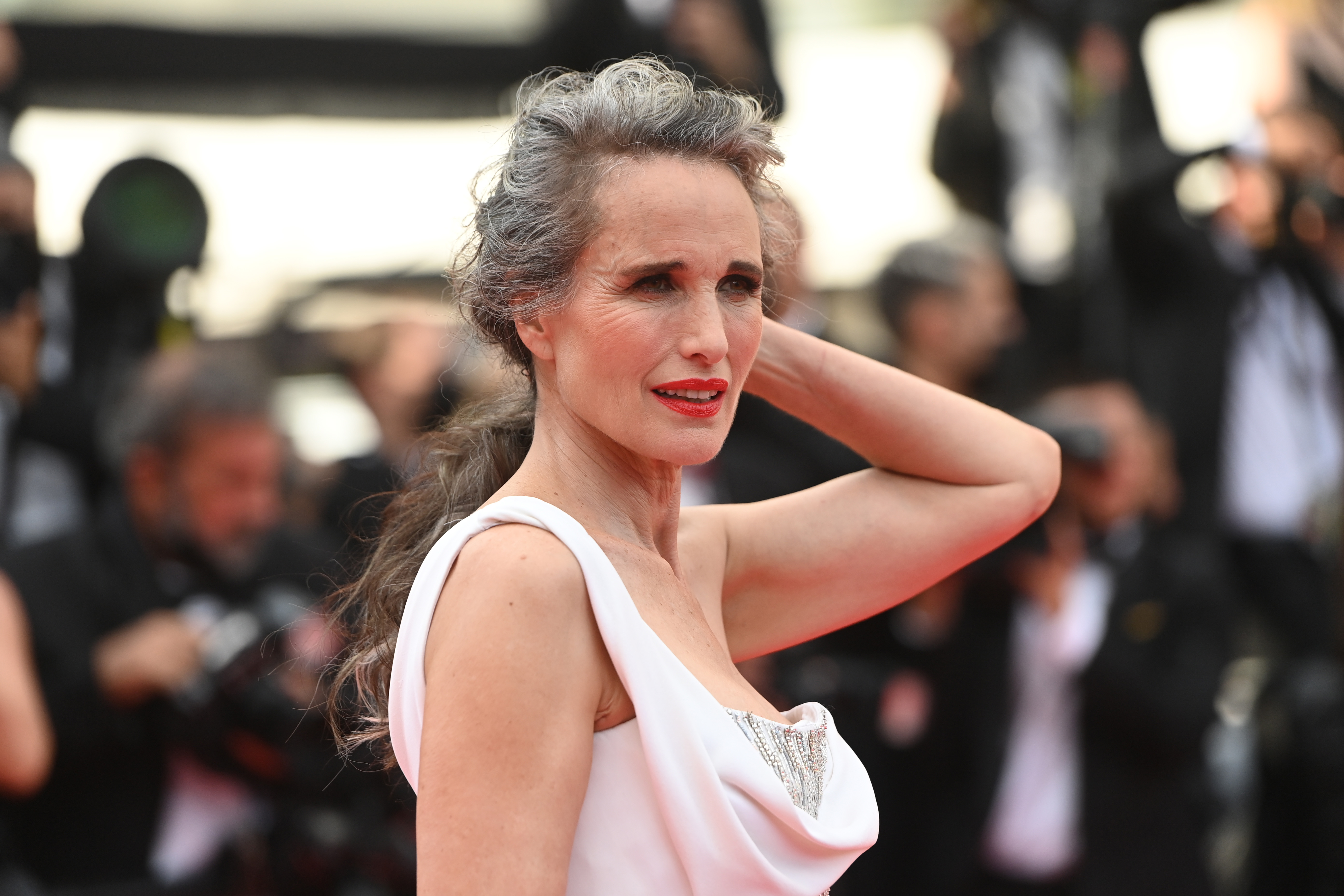 Andie MacDowell egy nappal később (Photo by Kate Green/Getty Images)