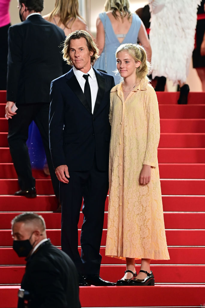 Danny Moder és lánya, Hazel Moder a Flag Day vetítése előtt Cannes-ban