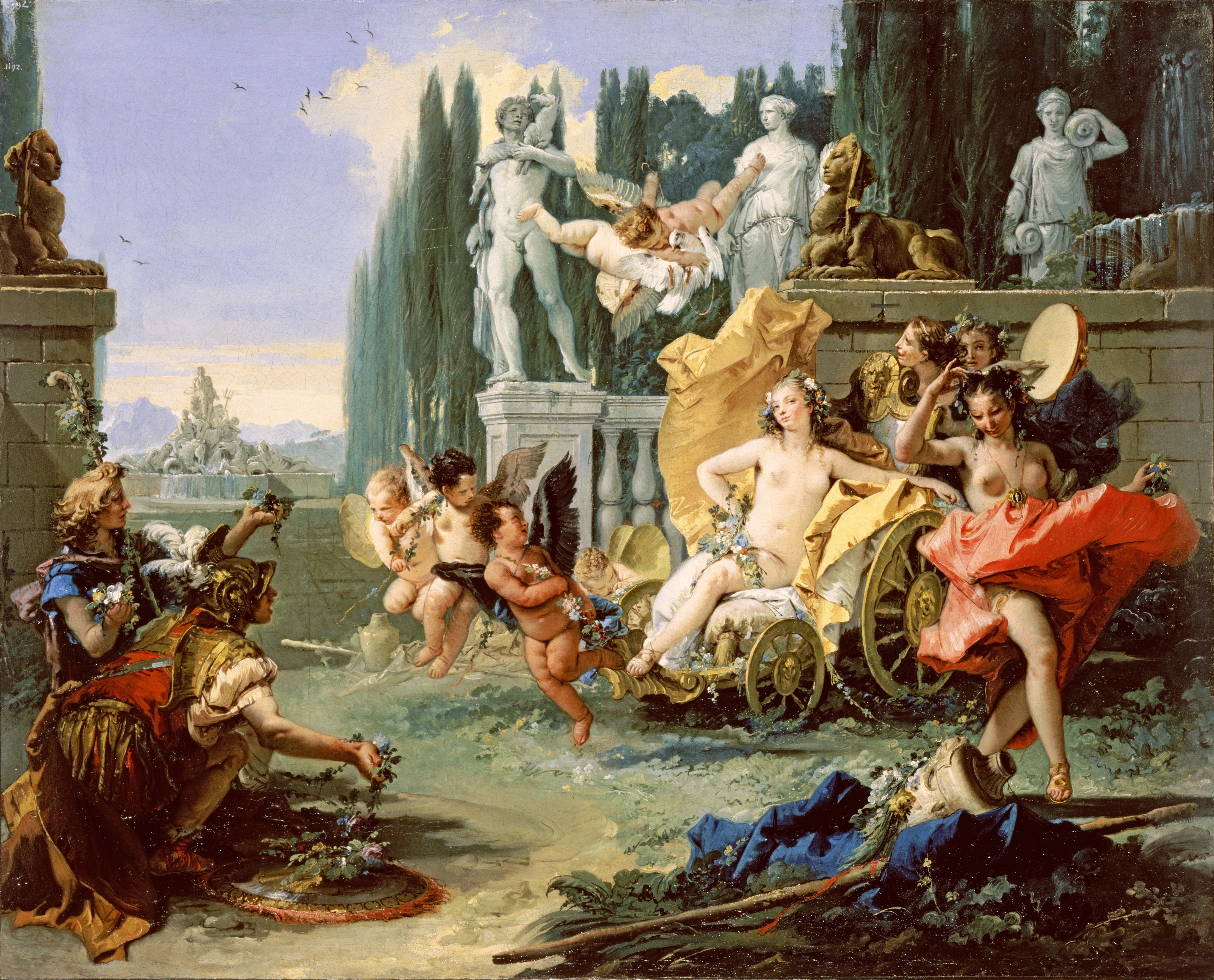 Prostituáltak egy római tavaszünnepen, Giovanni Battista Tiepolo festményén (forrás: Wikipedia)