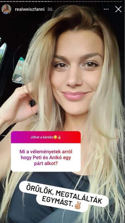 Weisz Fanni elmondta, mit gondol Nádai Anikó és Hajmásy Péter kapcsolatáról