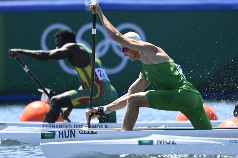 Adolf Balázs a férfi kenu egyesek 1000 méteres versenyének elõfutamában (Fotó:MTI/Kovács Tamás)