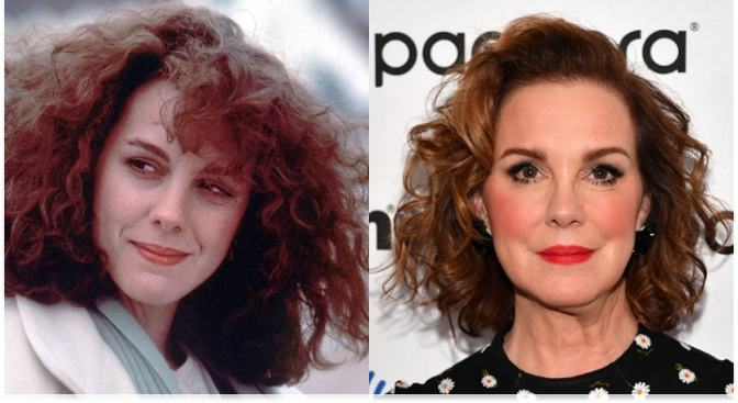 Elizabeth Perkins film forgatásának idején és 2019-ben. (Fotó: Profimedia és Slaven Vlasic/Getty Images)
