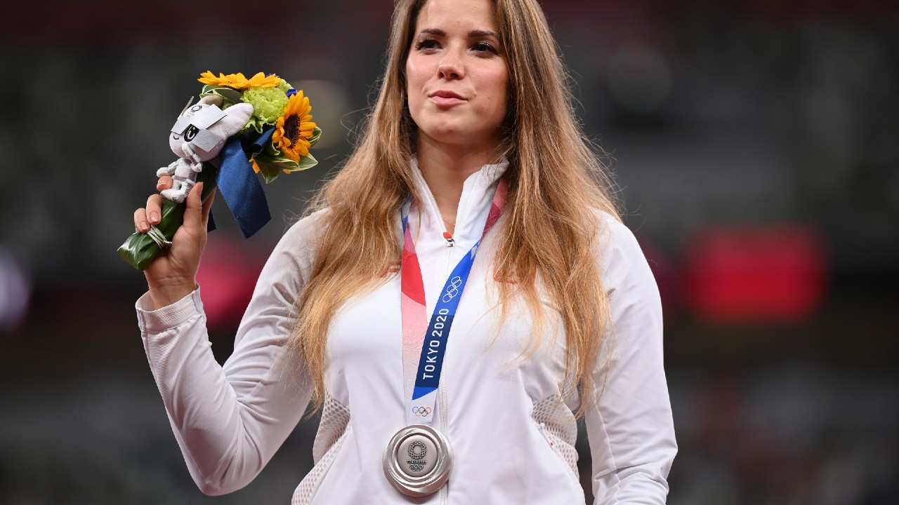 Marija Andrejczyk Tokióban (fotó: Matthias Hangst/Getty Images)