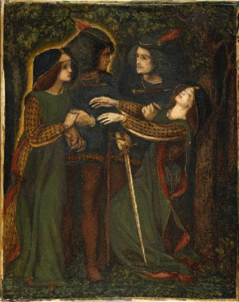 Dante Gabriel Rossetti: Így találkoztak önmagukkal (forrás: Wikipedia)