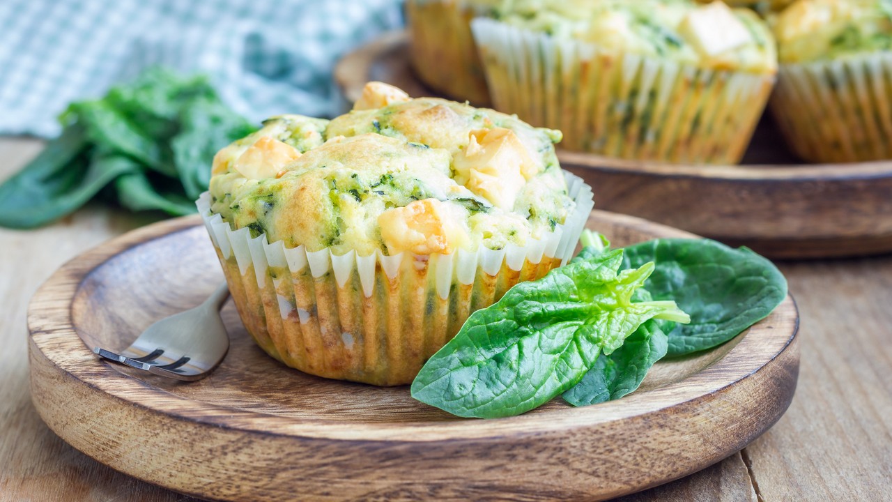 Spenótos muffin recept