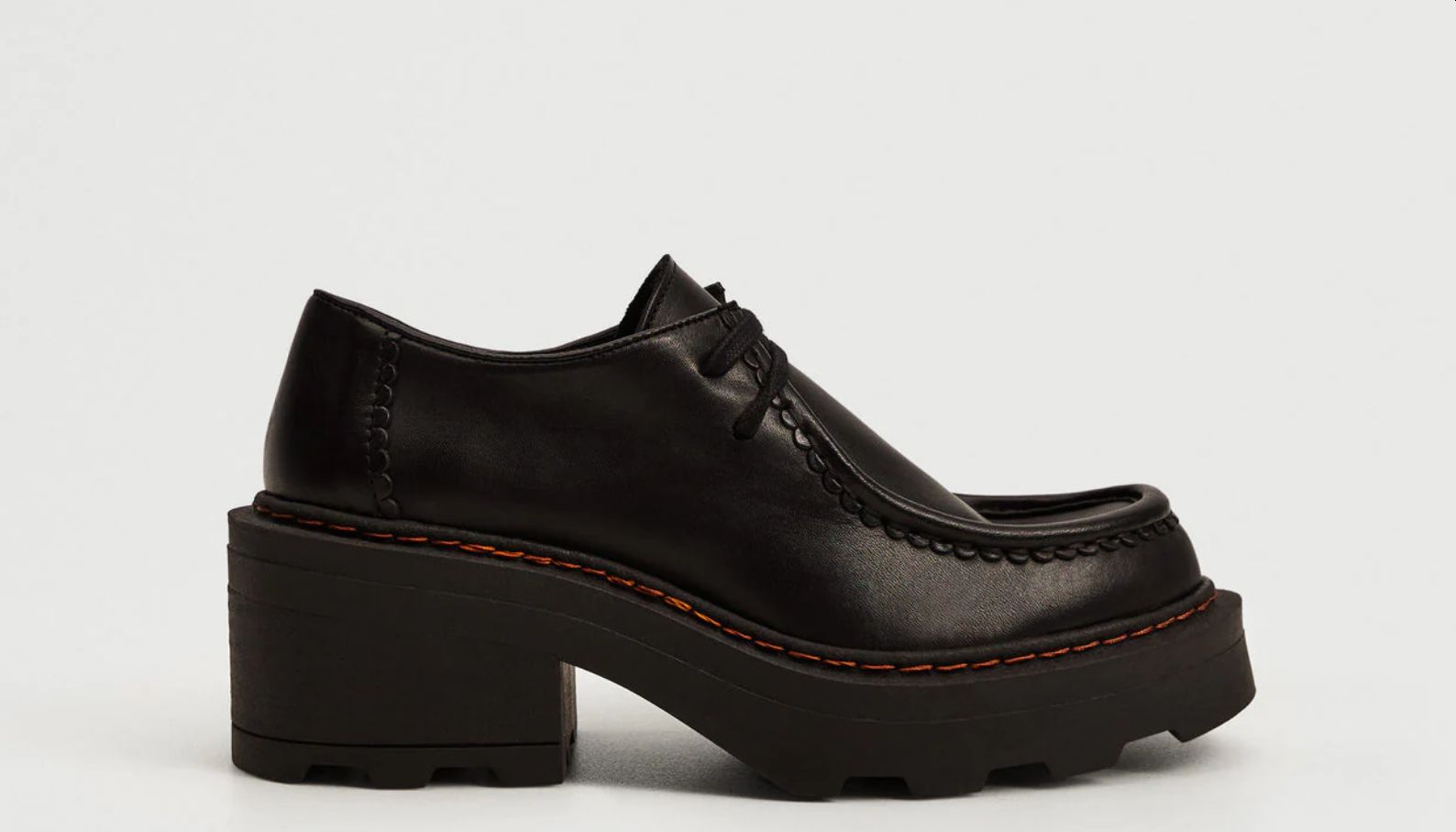 Mango recés talpú bőrcipő