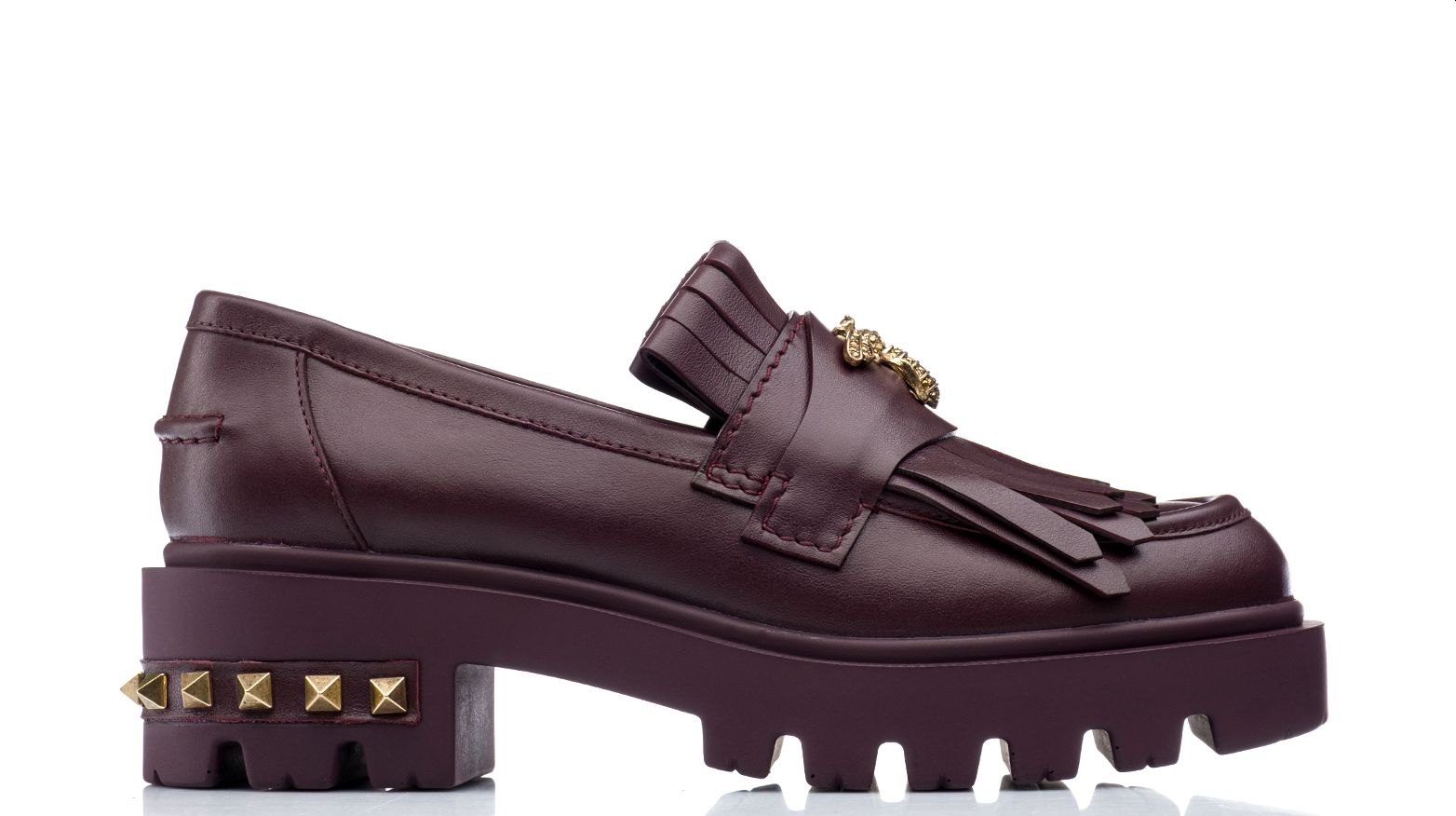 Musette bordó, vastag talpú félcipő