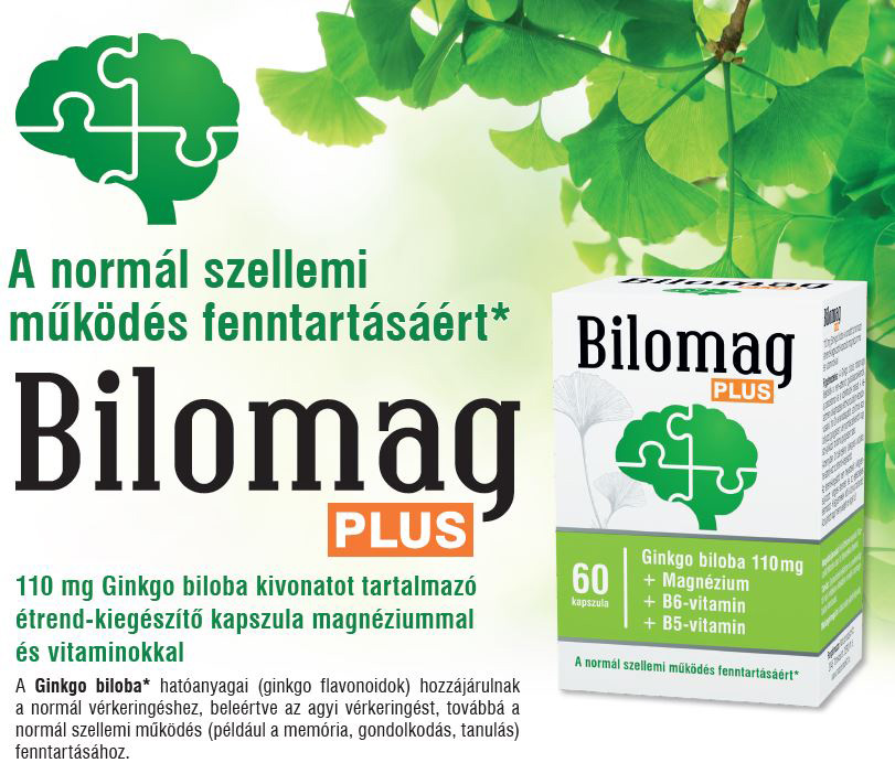 Ginkóval a normál szellemi működés (pl. memória, gondolkodás, tanulás) fenntartásáért (x)