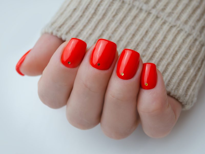 Vörös manikűr változatok