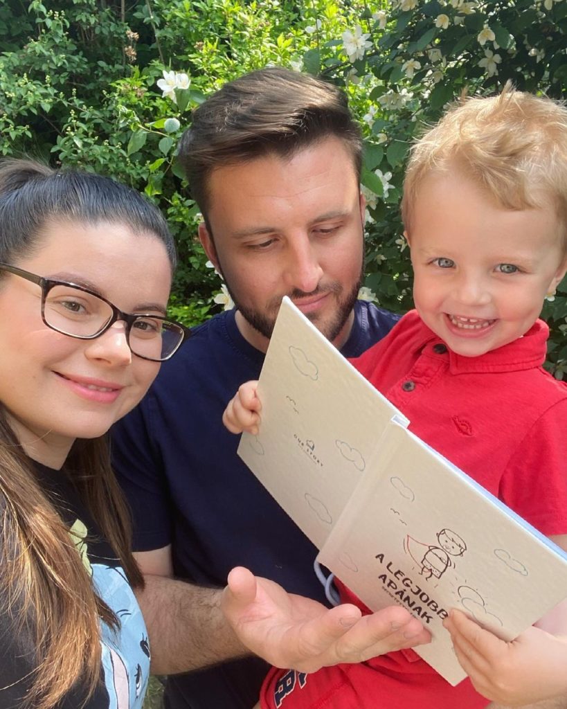 Szabó Kitti párja és kisfiuk, Félix