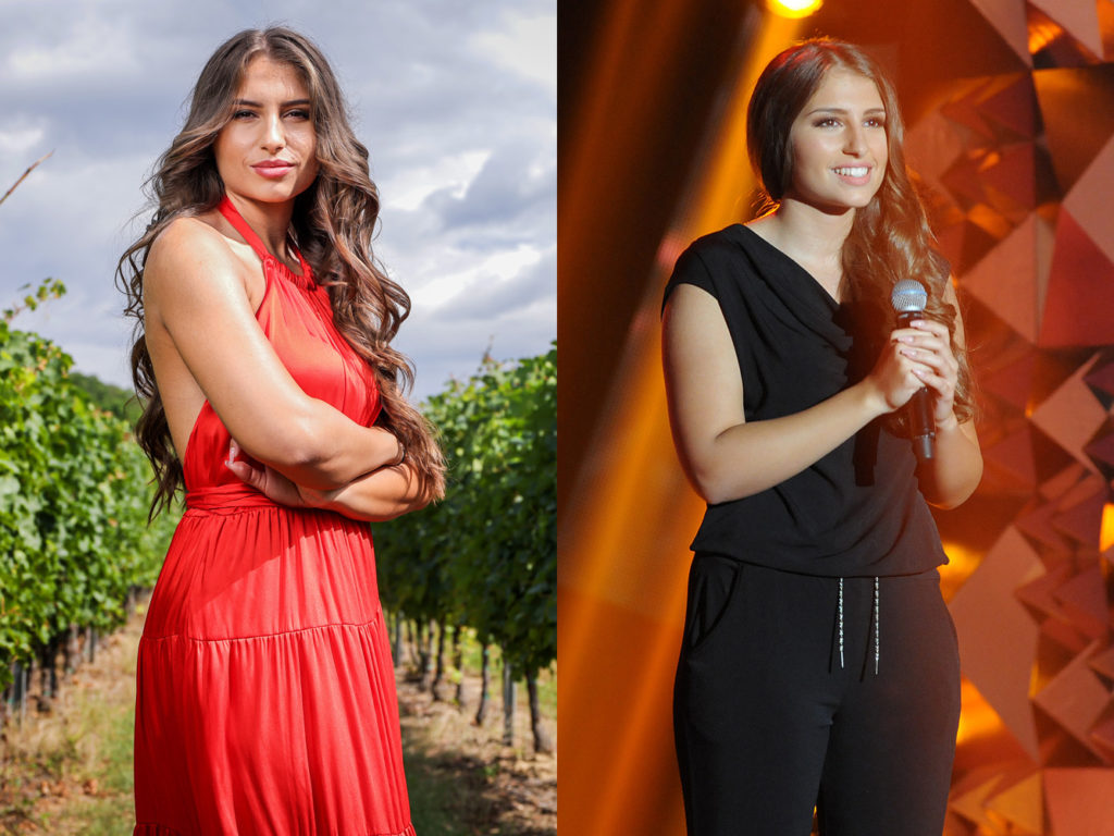 Fazekas Eszter az X-faktor 10. évadában és a TV2 Star Academyben (Fotó: RTL Magyarország, TV2)