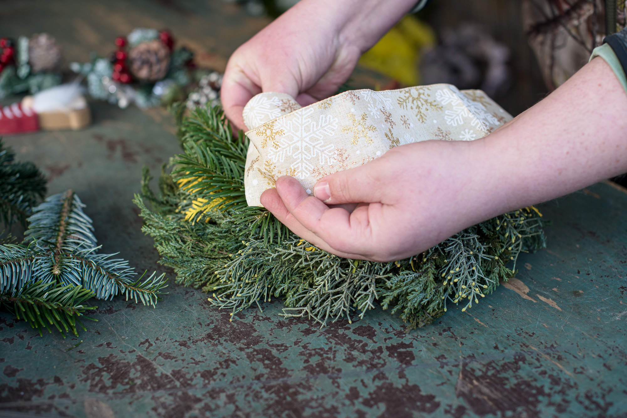 Karácsonyi kopogtató készítése lépésről lépésre