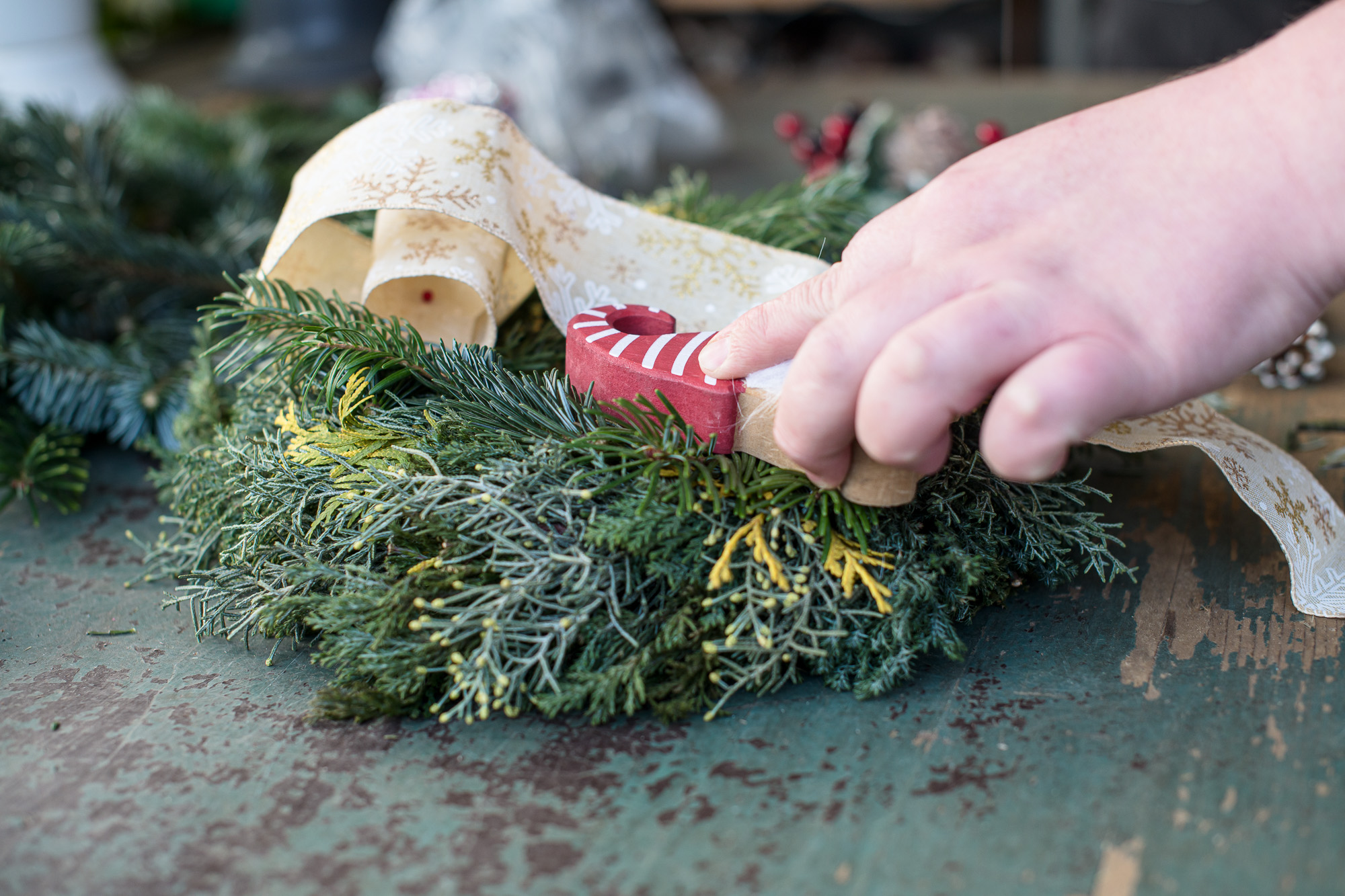 Karácsonyi kopogtató készítése lépésről lépésre