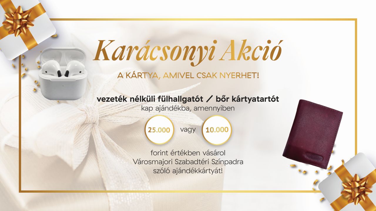 Városmajori Szabadtéri Színpad advent nyeremény