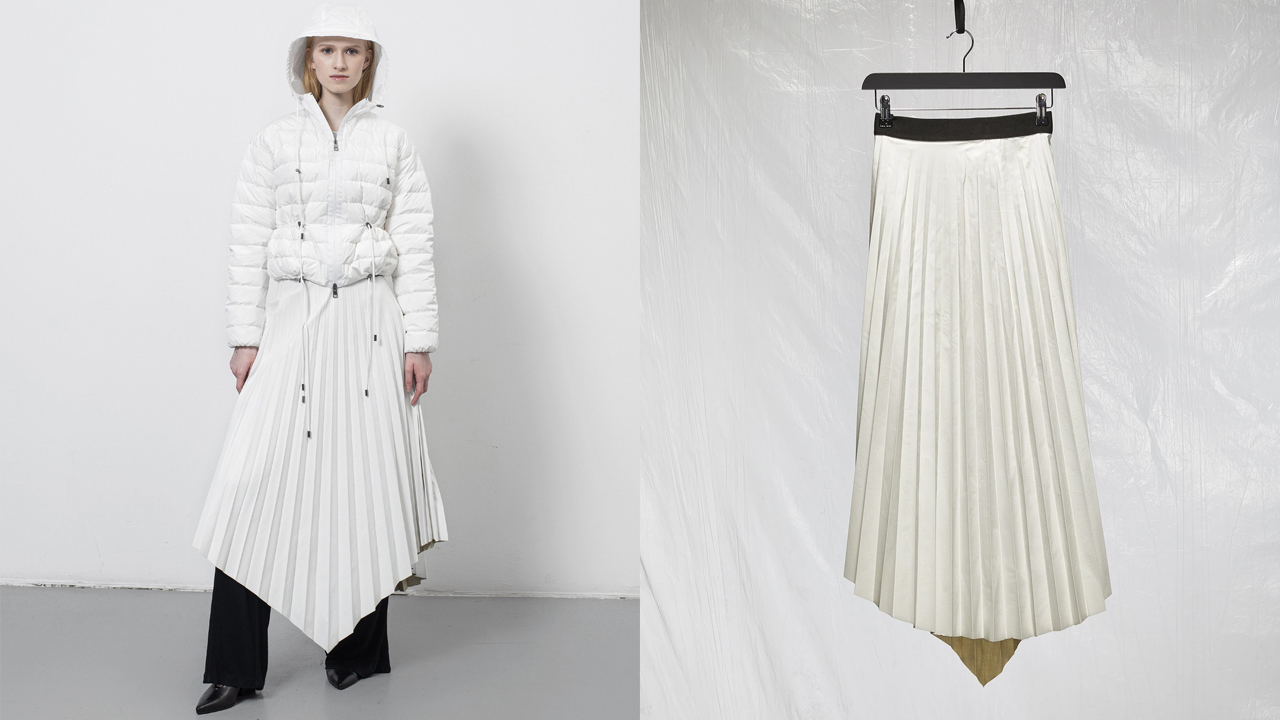 NUBU pliszírozott szoknya