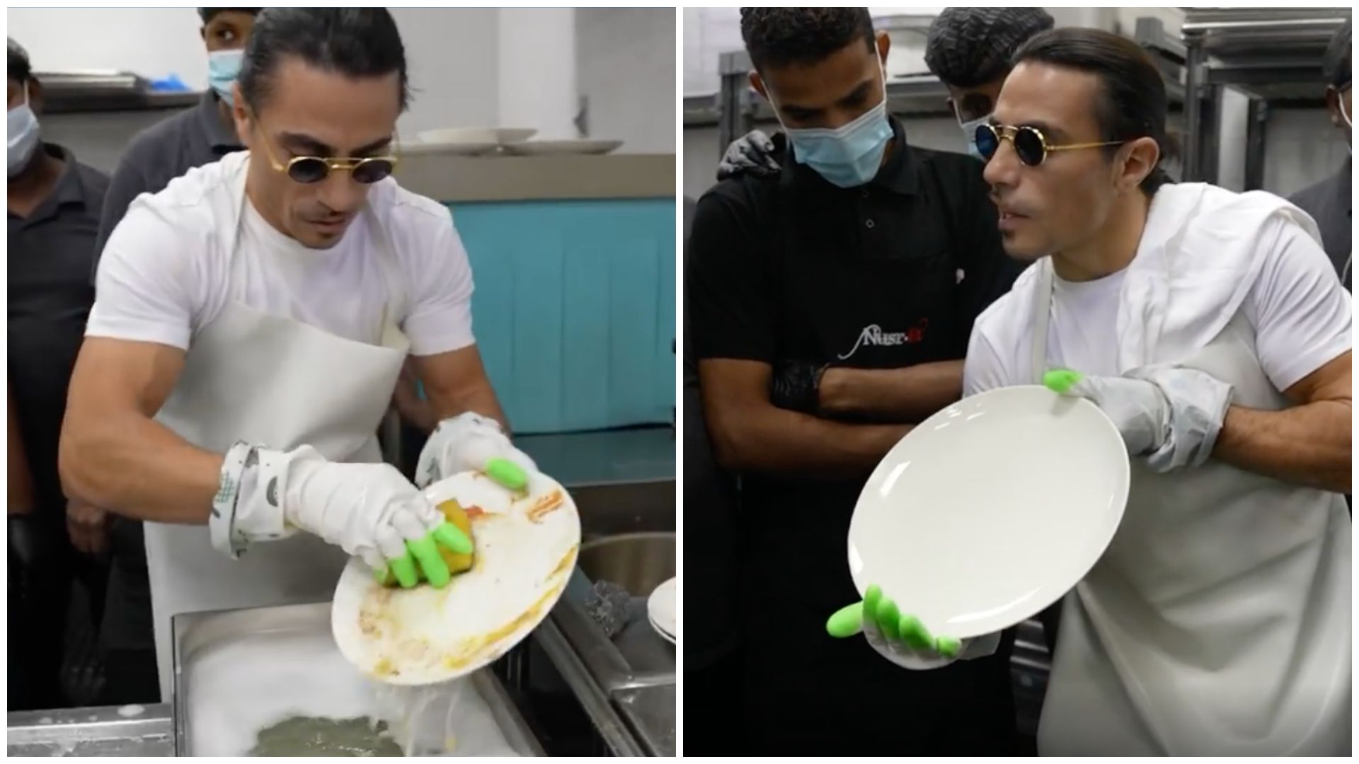 Salt Bae mosogat