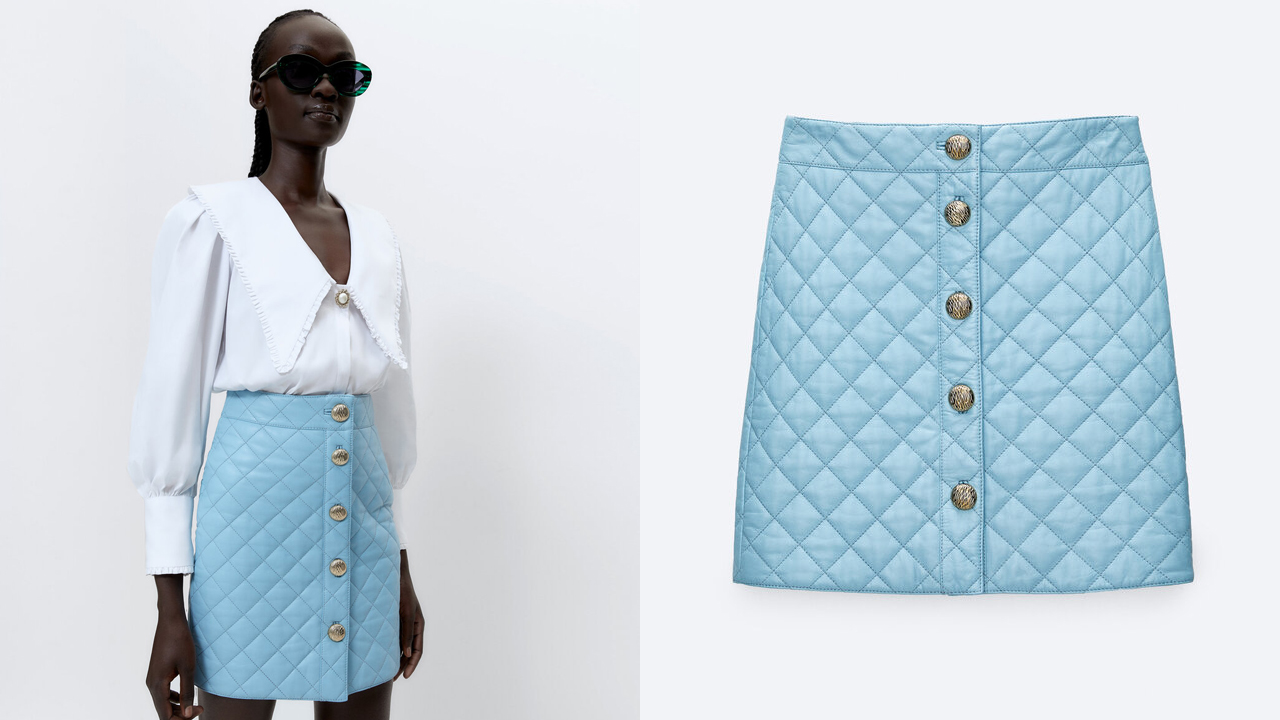 Uterqüe steppelt mini szoknya