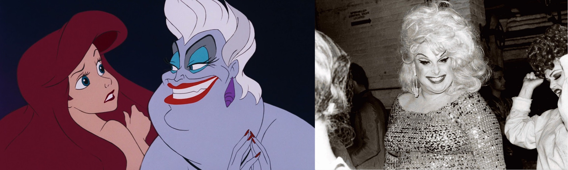 Ursula és Divine (fotó: Youtube/ Leee Black Childers/Redferns)